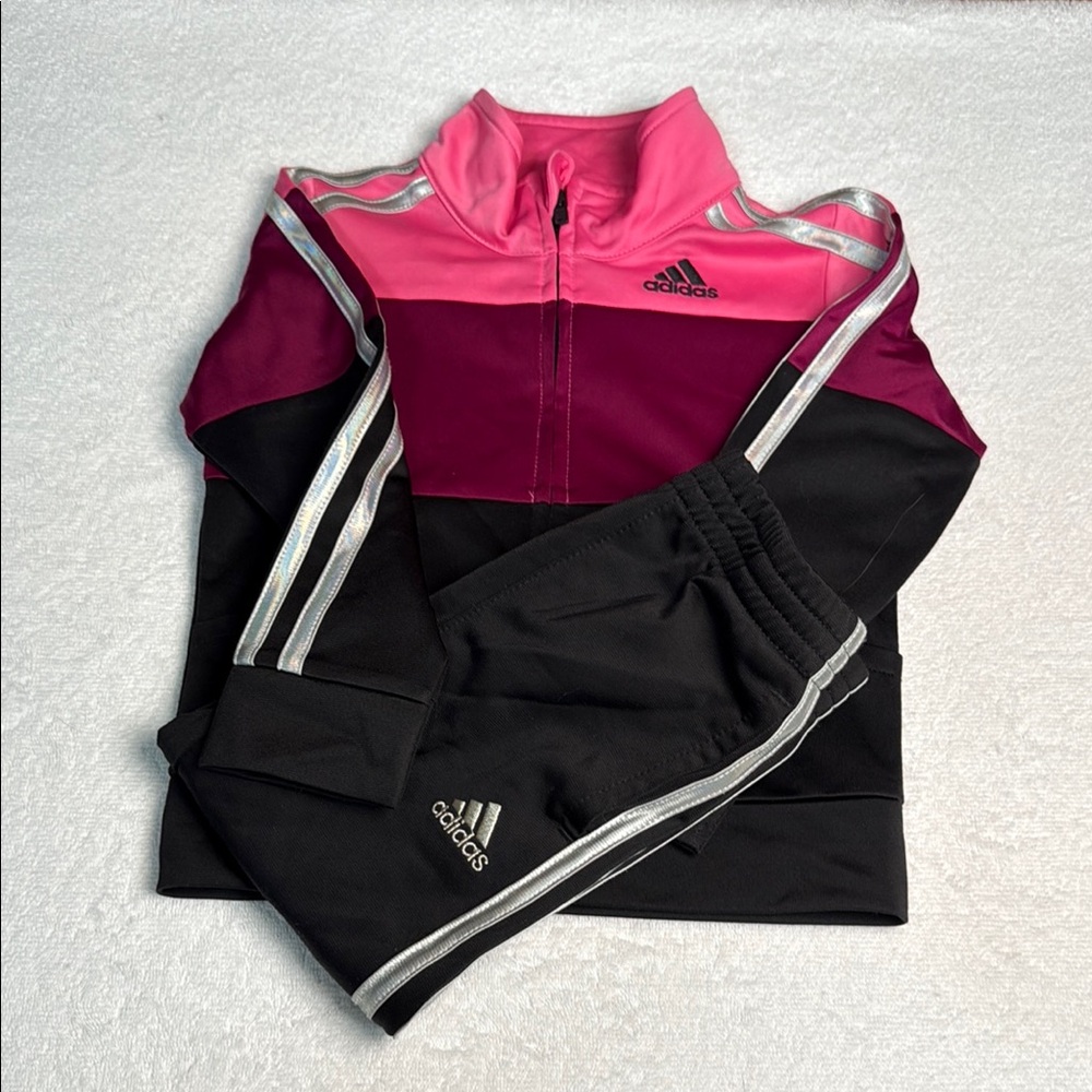 Adidas Pink and Black Athletic Set